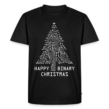 Tech inspired Christmas Tree for a Geeky Holiday - Men's Premium Organic T-Shirt - black - Front - Nico (187cm)