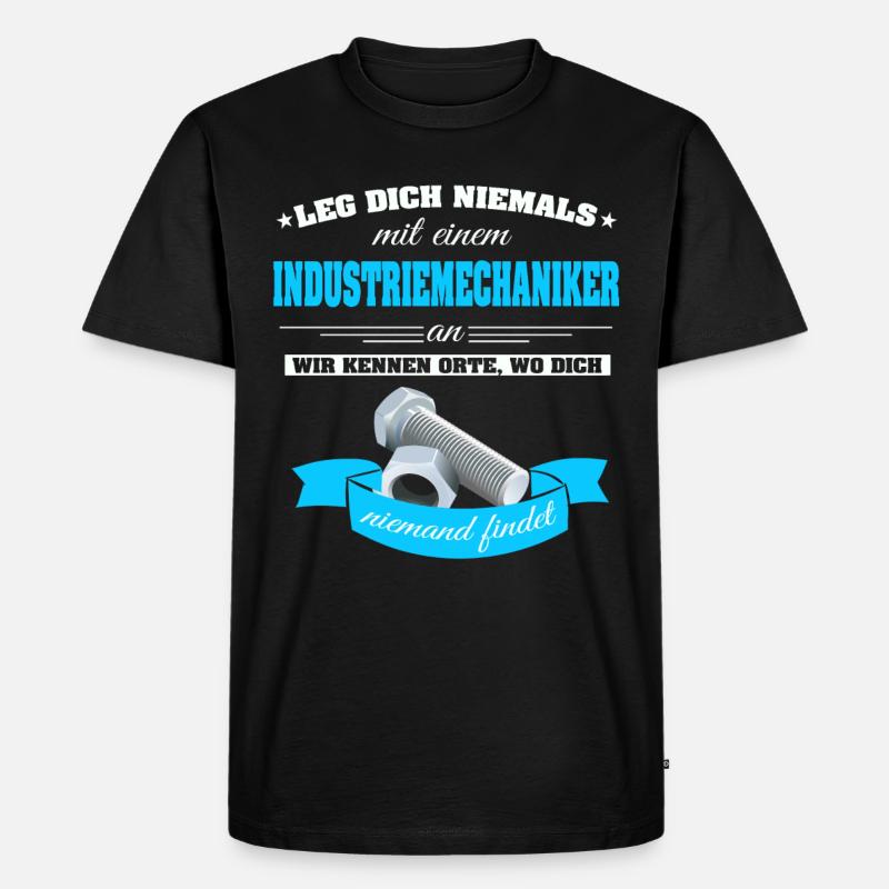 Industriemechaniker - Männer Premium Bio T-Shirt - Schwarz