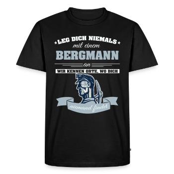 Mineur mineur - T-shirt Premium bio Homme - noir - Devant - Nico (187cm)