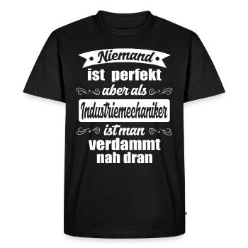 industrial mechanic - Men's Premium Organic T-Shirt - black - Front - Nico (187cm)