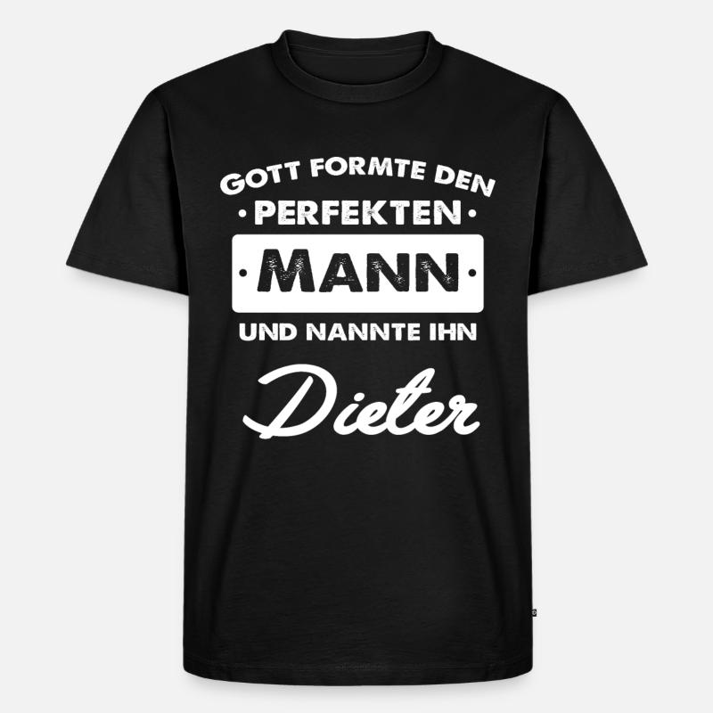 Dieter - Männer Premium Bio T-Shirt - Schwarz