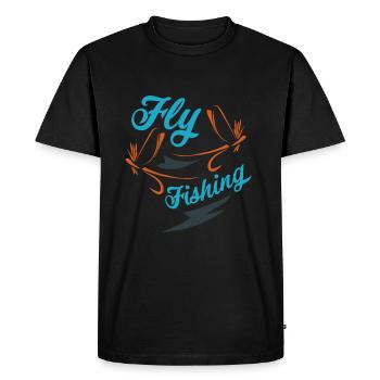 Cadeau de fête des pères amoureux de la pêche à la mouche - T-shirt Premium bio Homme - noir - Devant - Nico (187cm)