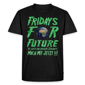 Fridays For Future demo t shirt il n’y a qu’un - T-shirt Premium bio Homme - noir - Devant - Nico (187cm)
