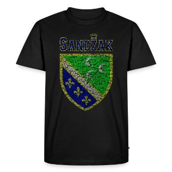 Sandzak flag sandzaklija jebote - Men's Premium Organic T-Shirt - black - Front - Nico (187cm)
