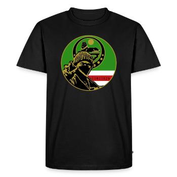 Tchétchénie Combattant tchétchène - T-shirt Premium bio Homme - noir - Devant - Nico (187cm)