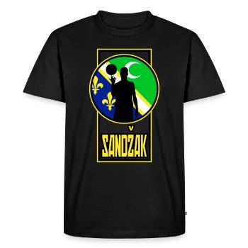 Sandzak basketball team. - Men's Premium Organic T-Shirt - black - Front - Nico (187cm)