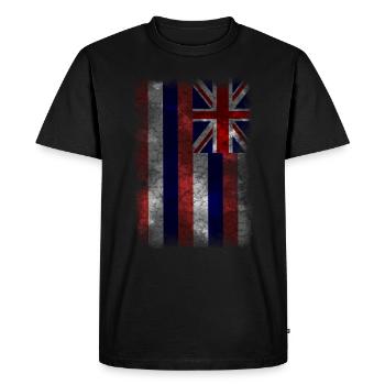 Hawaii flag. Maui Hawaii. Hawaiian flag - Men's Premium Organic T-Shirt - black - Front - Nico (187cm)