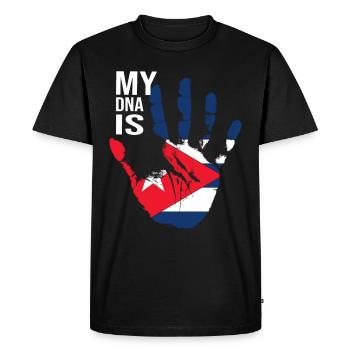 My DNA Is Cuban, Cool Cuba Flag, Cuba Love, Cuba - Men's Premium Organic T-Shirt - black - Front - Nico (187cm)