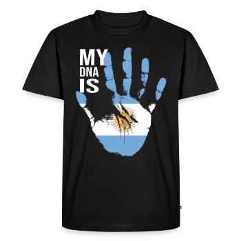 Argentine Falg, mon ADN est argentin, Argentine - T-shirt Premium bio Homme - noir - Devant - Nico (187cm)