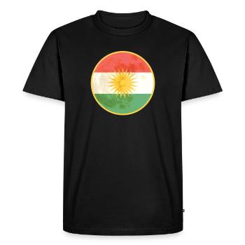 Kurdish Moon, Kurdistan Flag, Kurdistan gratuit - T-shirt Premium bio Homme - noir - Devant - Nico (187cm)