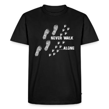 never walk alone cobaye - T-shirt Premium bio Homme - noir - Devant - Nico (187cm)