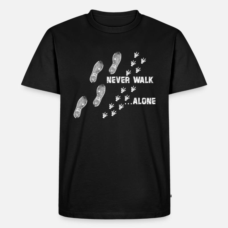never walk alone meerschweinchen - Männer Premium Bio T-Shirt - Schwarz