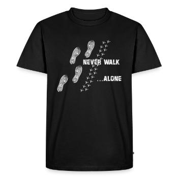 never walk alone budgie chicken - Men's Premium Organic T-Shirt - black - Front - Nico (187cm)