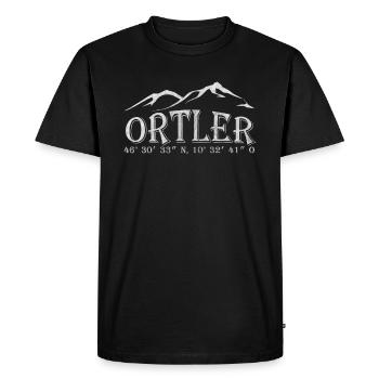 Ortler Tyrol du Sud Tyrol coordonne les randonneurs GPS - T-shirt Premium bio Homme - noir - Devant - Nico (187cm)