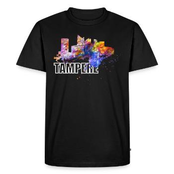 Tampere Finlande Deck Arena Pirkanmaa Skyline - T-shirt Premium bio Homme - noir - Devant - Nico (187cm)