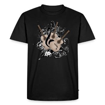Guitares guitare - T-shirt Premium bio Homme - noir - Devant - Nico (187cm)