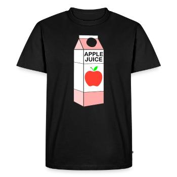 Jus de pomme Tetra Pack Boîte pommes Jus de fruits en bonne santé Vitamine - T-shirt Premium bio Homme - noir - Devant - Nico (187cm)