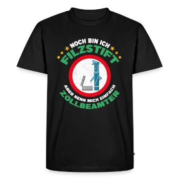 Crayon feutre de formation des douaniers - T-shirt Premium bio Homme - noir - Devant - Nico (187cm)