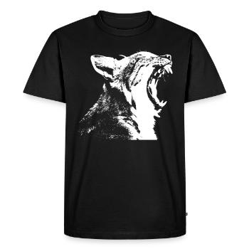 Lynx Wildcat Motif - Men's Premium Organic T-Shirt - black - Front - Nico (187cm)