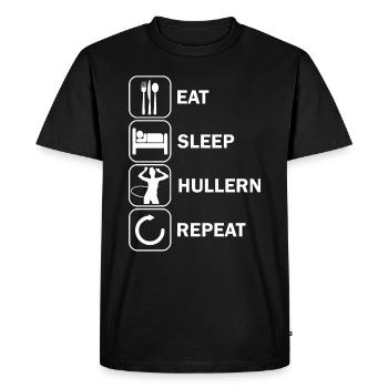 Eat Sleeping Hullers Hoop - Men's Premium Organic T-Shirt - black - Front - Nico (187cm)