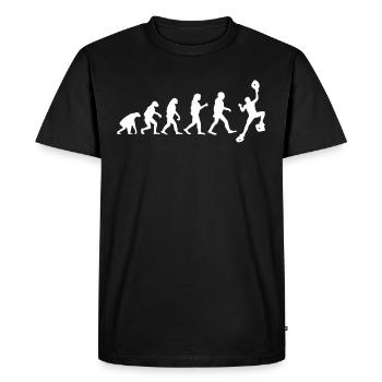 Boulder Evolution Homme Bouldering Hommes - T-shirt Premium bio Homme - noir - Devant - Nico (187cm)