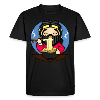 Ramen connoisseurs - Men's Premium Organic T-Shirt - black - Front - Nico (187cm)