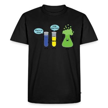 Conception drôle de surréaction - T-shirt Premium bio Homme - noir - Devant - Nico (187cm)