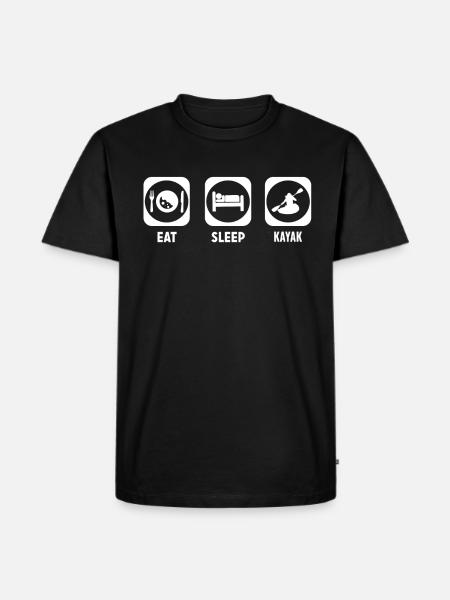 Kayak - Männer Premium Bio T-Shirt - Schwarz