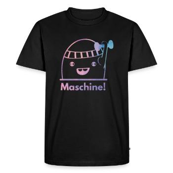 Studio de musculation Sport Fitness Machine - T-shirt Premium bio Homme - noir - Devant - Nico (187cm)