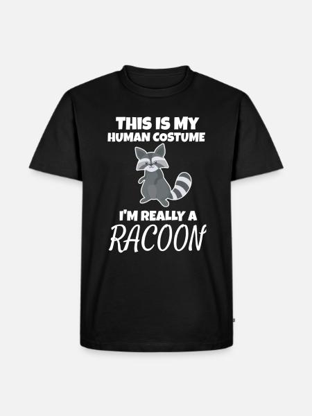 racoon - Men's Premium Organic T-Shirt - black