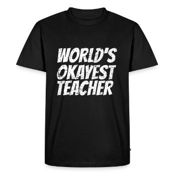 professeur - T-shirt Premium bio Homme - noir - Devant - Nico (187cm)