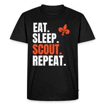 scout - T-shirt Premium bio Homme - noir - Devant - Nico (187cm)