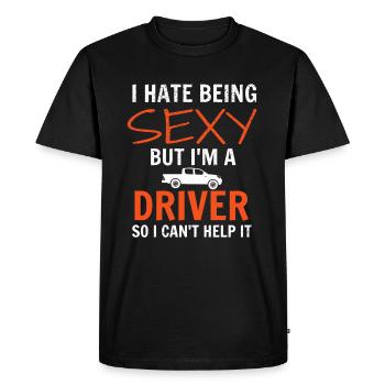 motorist - Men's Premium Organic T-Shirt - black - Front - Nico (187cm)