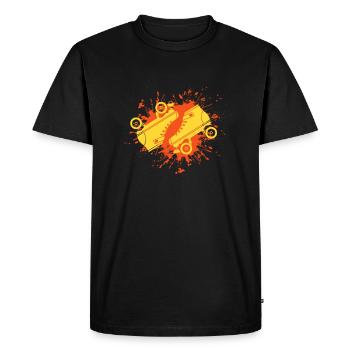 patins - T-shirt Premium bio Homme - noir - Devant - Nico (187cm)