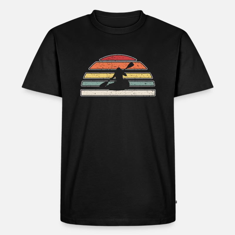 Kayak - Männer Premium Bio T-Shirt - Schwarz