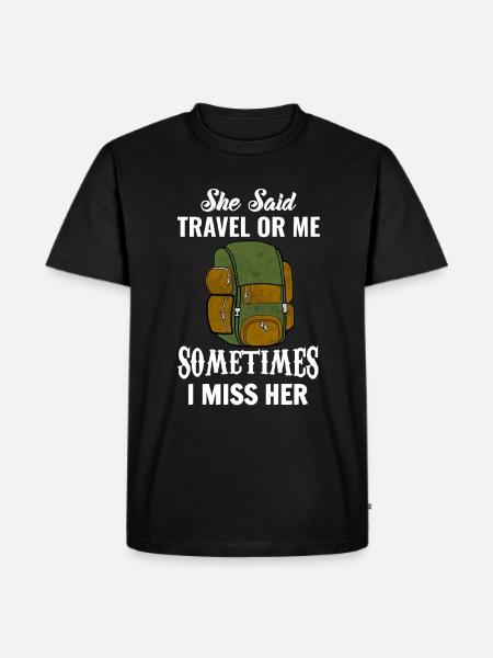 Reisen - Männer Premium Bio T-Shirt - Schwarz