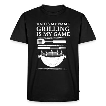 gril - T-shirt Premium bio Homme - noir - Devant - Nico (187cm)