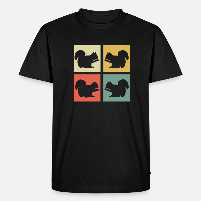 Eichhörnchen - Männer Premium Bio T-Shirt - Schwarz