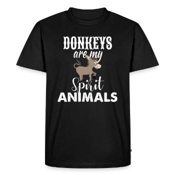 Donkey - Men's Premium Organic T-Shirt - black - Front - Nico (187cm)