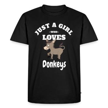 Donkey - Men's Premium Organic T-Shirt - black - Front - Nico (187cm)