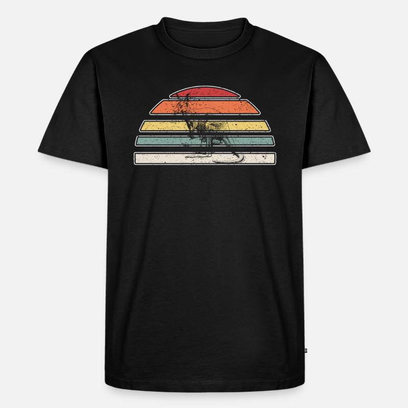 Känguru - Männer Premium Bio T-Shirt - Schwarz