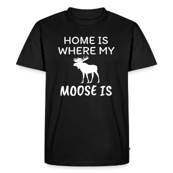 élan - T-shirt Premium bio Homme - noir - Devant - Nico (187cm)