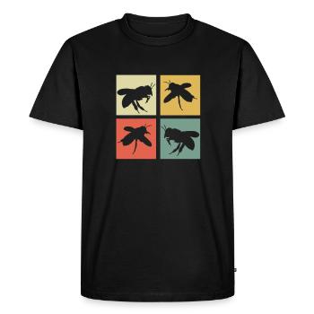 bee - Men's Premium Organic T-Shirt - black - Front - Nico (187cm)