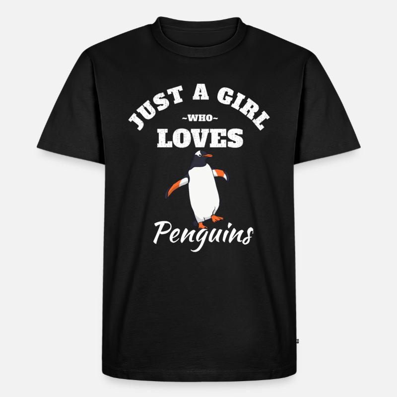 Pinguin - Männer Premium Bio T-Shirt - Schwarz
