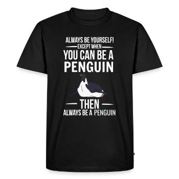 manchot - T-shirt Premium bio Homme - noir - Devant - Nico (187cm)