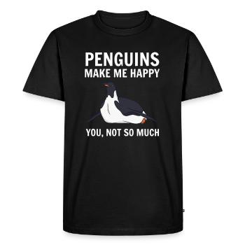 manchot - T-shirt Premium bio Homme - noir - Devant - Nico (187cm)