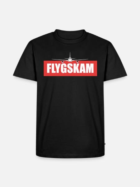 Flygskam - flying ash - environment - Men's Premium Organic T-Shirt - black