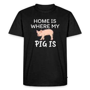 porc - T-shirt Premium bio Homme - noir - Devant - Nico (187cm)