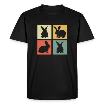 Hare - Men's Premium Organic T-Shirt - black - Front - Nico (187cm)