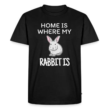 lièvre - T-shirt Premium bio Homme - noir - Devant - Nico (187cm)